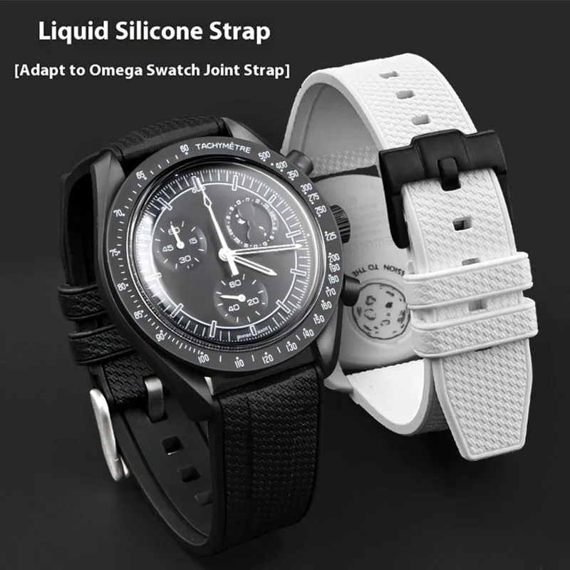 Omega Watch Speedmaster - Bracelet en Silicone liquide 20mm 22mm