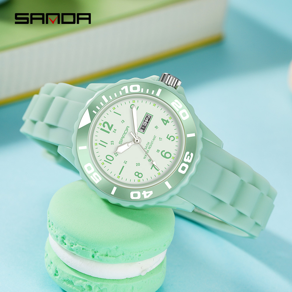 Sanda-Montre-bracelet bleue po - Silicone Band Women avis et prix