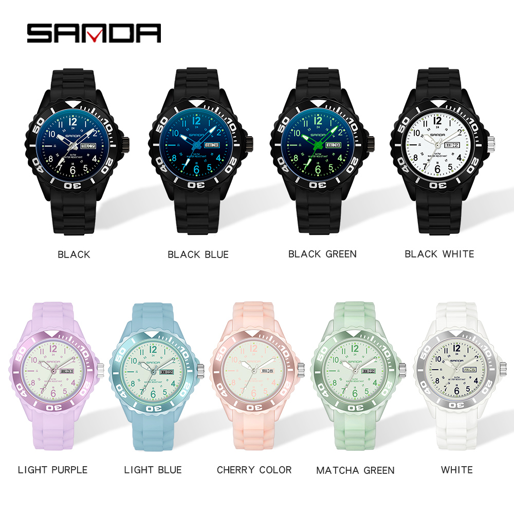 Sanda-Montre-bracelet bleue po - Silicone Band Women avis et prix